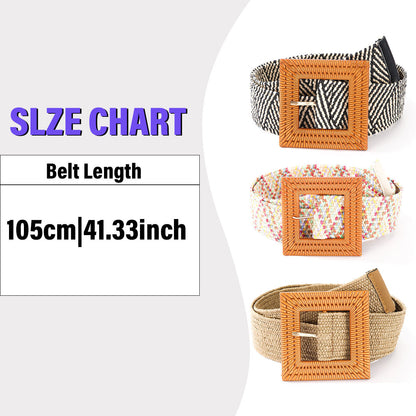 Women's Braided Elastic Waist Belt