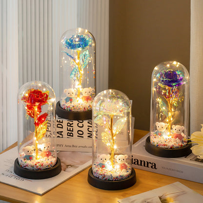 Eternal Rose Bear LED Lamp