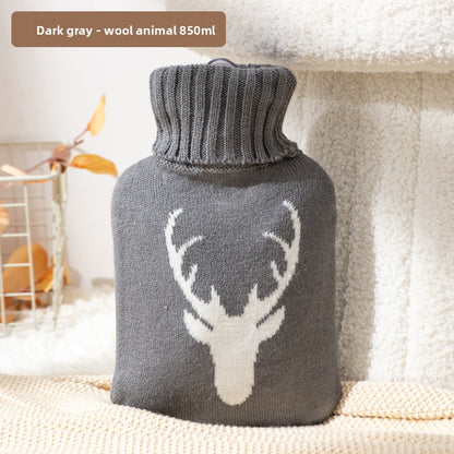 Hot Water Bottle with Plush Cover