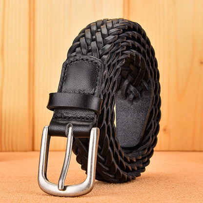 Men's Handwoven Leather Belt