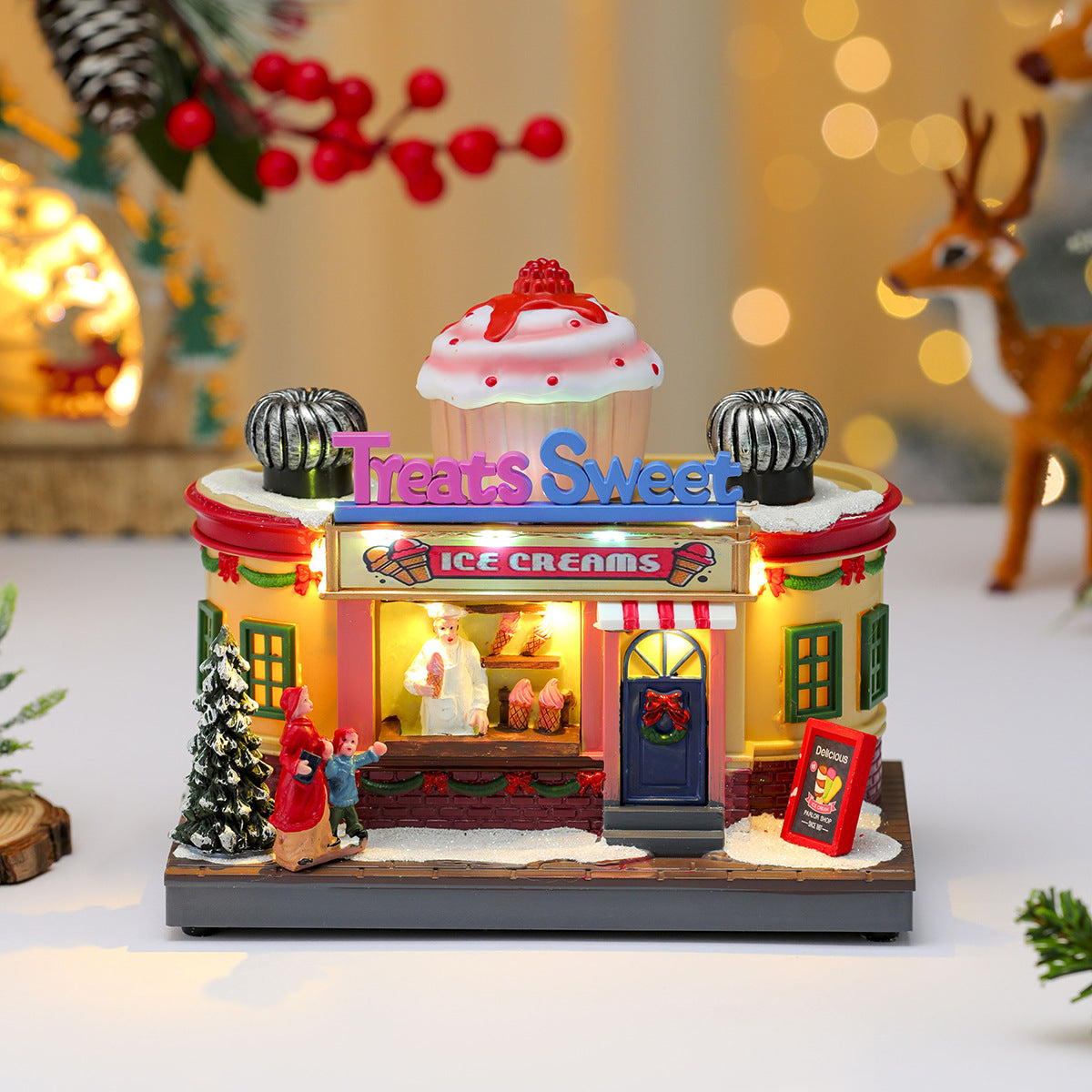 Light Up Christmas Music Box