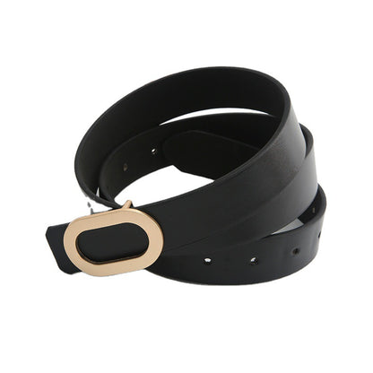 Unisex Leather Snap Belt