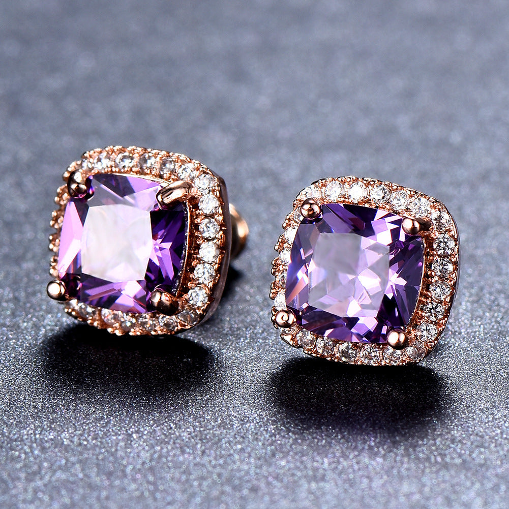 Luxury Zircon Stud Earrings