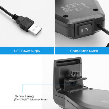 USB Aquarium Fan ? Adjustable Cooling Fan for Fish Tank, Quiet Portable Water Cooling Fan