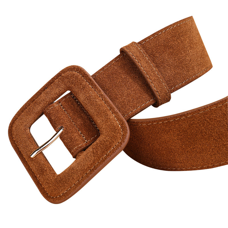 Women's Wide Leather Waist Belt