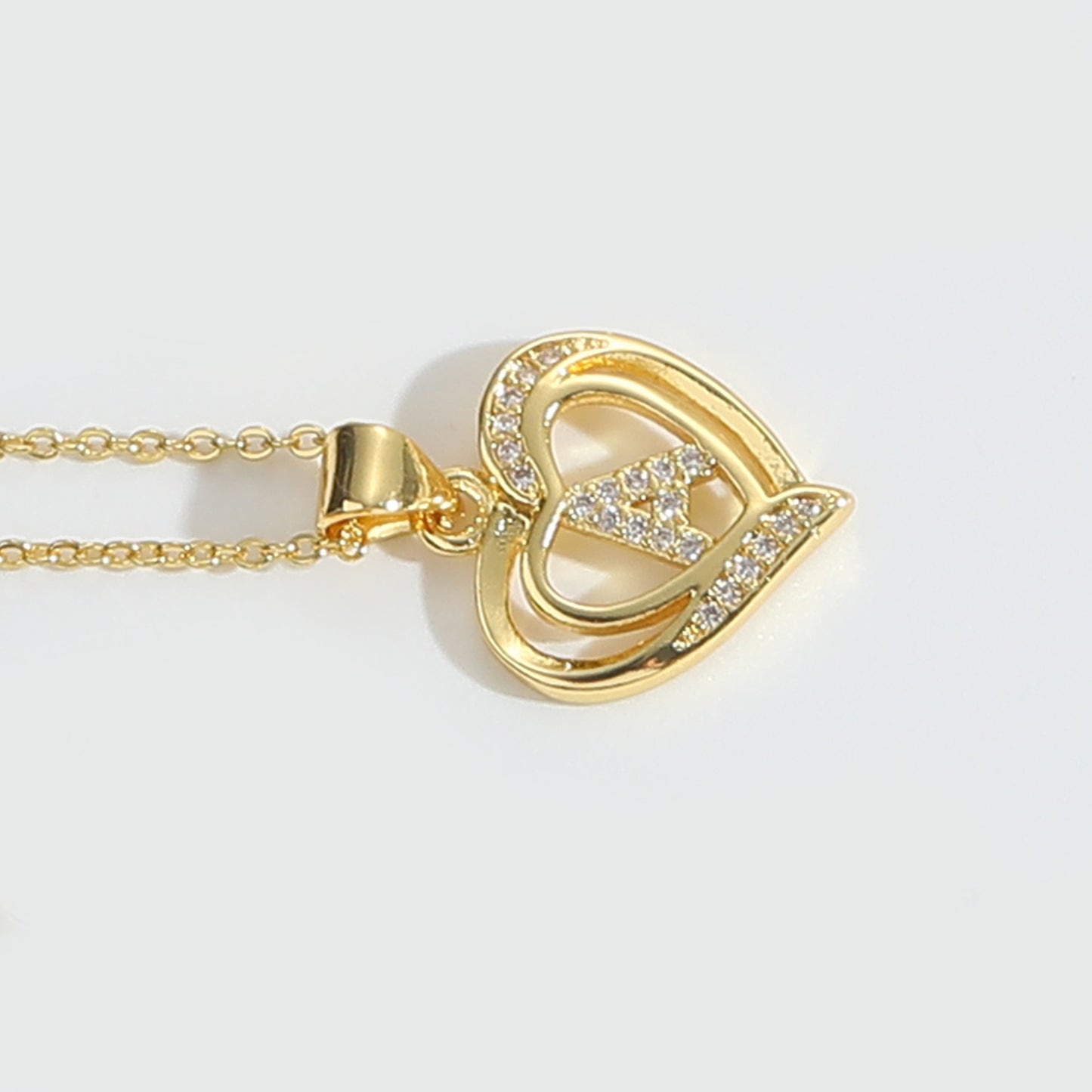 Heart Initial Necklace Gift