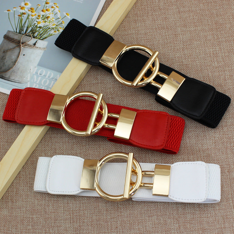 Women's Wide Elastic Waist Belt