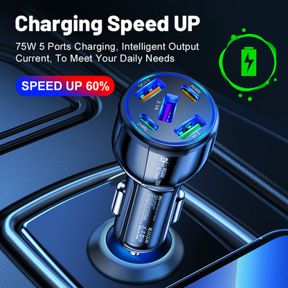 90W Dual Port Fast Car Charger