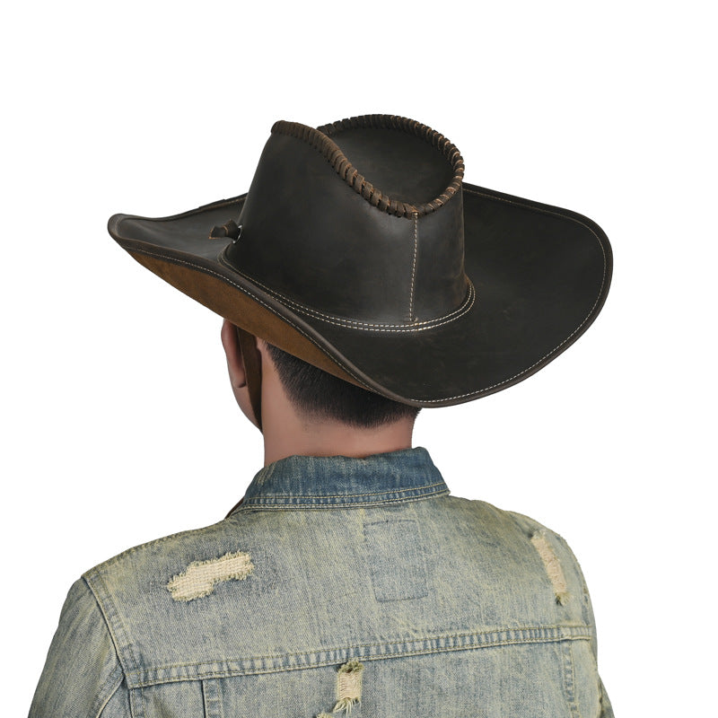 Leather Western Cowboy Hat