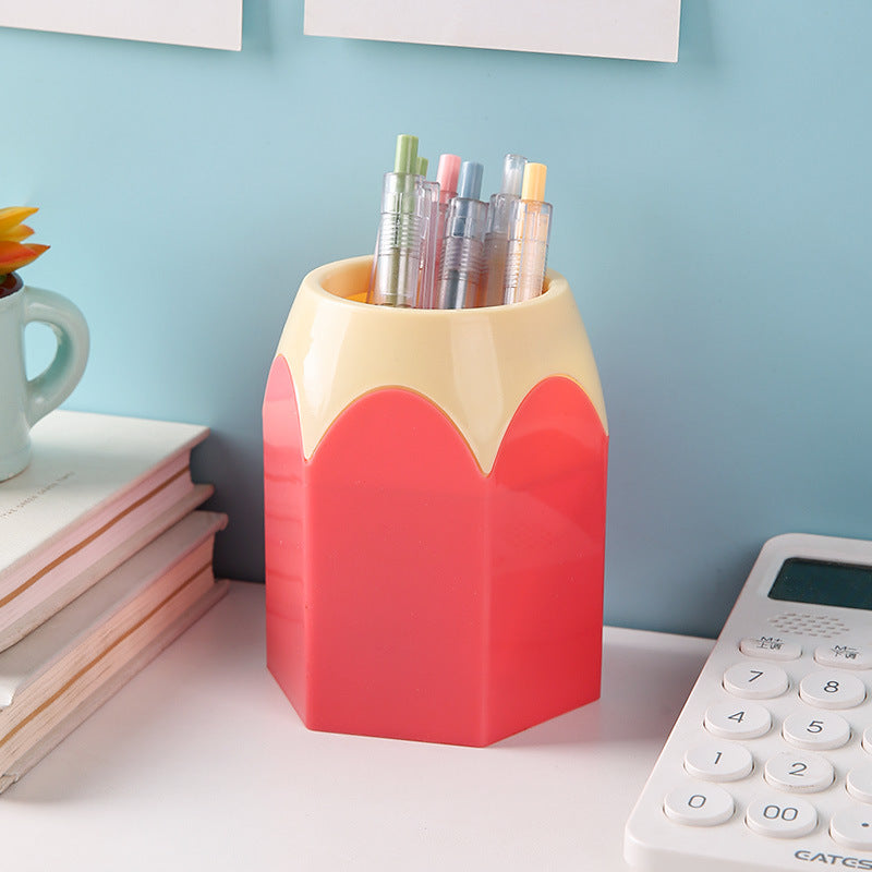 Round Plastic Pen Holder