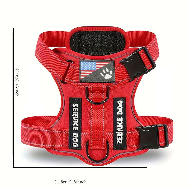 Tactical Reflective Dog Harness Set