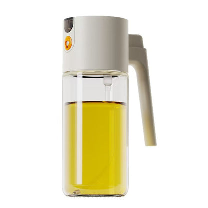 Glass Oil Dispenser Bottle 600ml with Spray and Pour Function