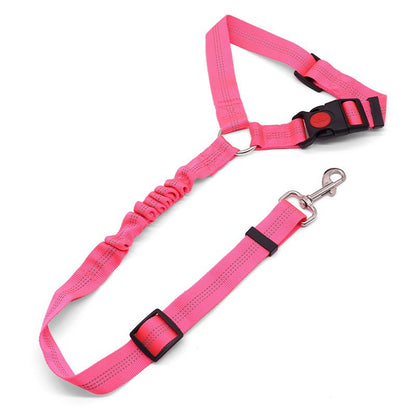 Dog Car Headrest Seat Belt