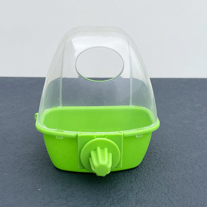 Hangable Splash-Proof Bird Feeder for Budgies & Cockatiels