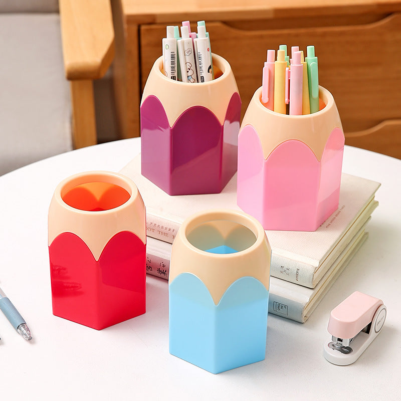 Round Plastic Pen Holder