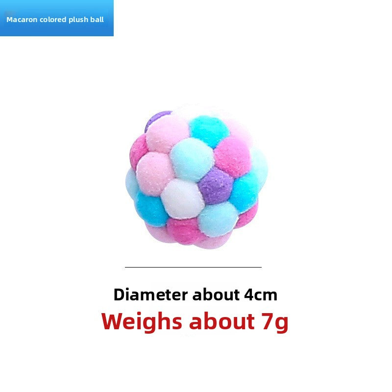 Colorful Plush Cat Balls
