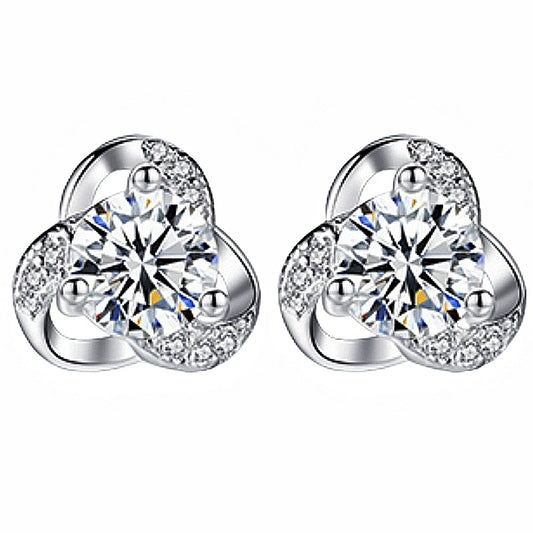 VVS Moissanite Floral Earrings