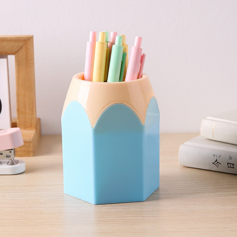 Round Plastic Pen Holder