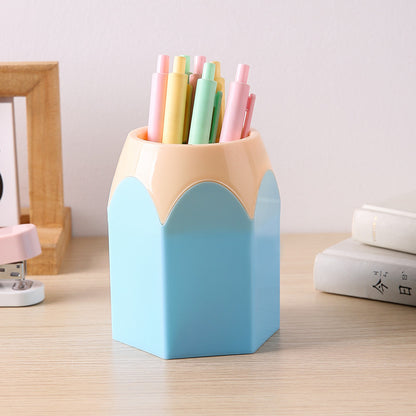 Round Plastic Pen Holder