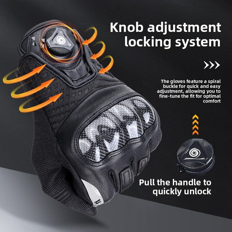 Genuine Sheepskin Motorcycle Riding Gloves
