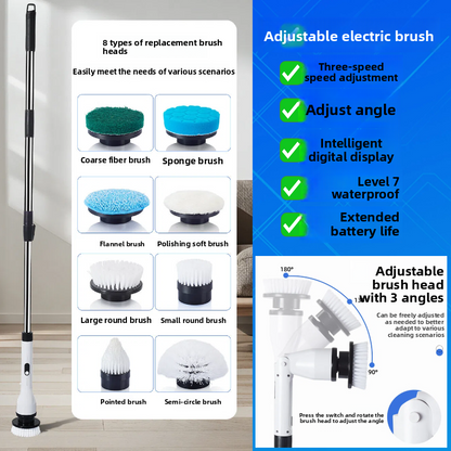 Electric Cleaning Brush with Multiple Attachments