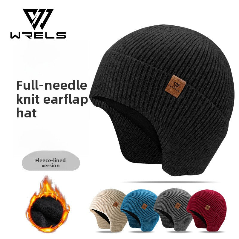Unisex Fleece Lined Knitted Winter Hat Warm Windproof Design