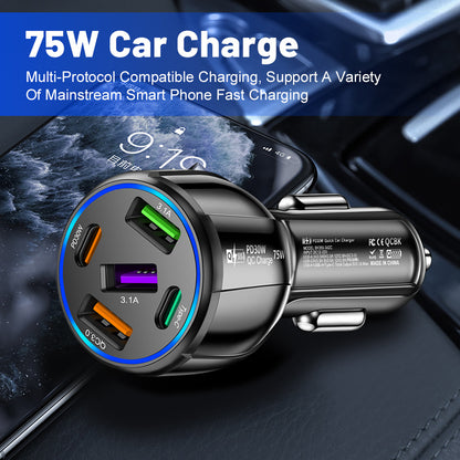 90W Dual Port Fast Car Charger