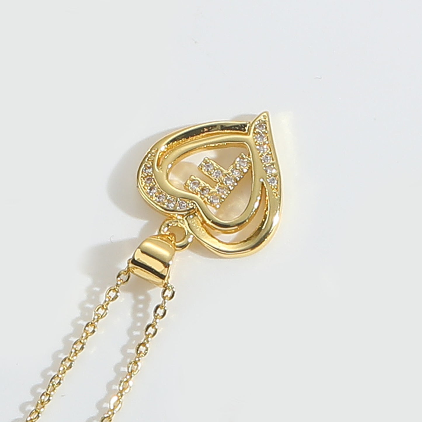 Heart Initial Necklace Gift