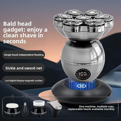 Magnetic Electric Head Shaver