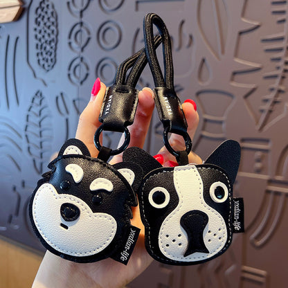 Cute Dog & Cat PU Leather Keychain