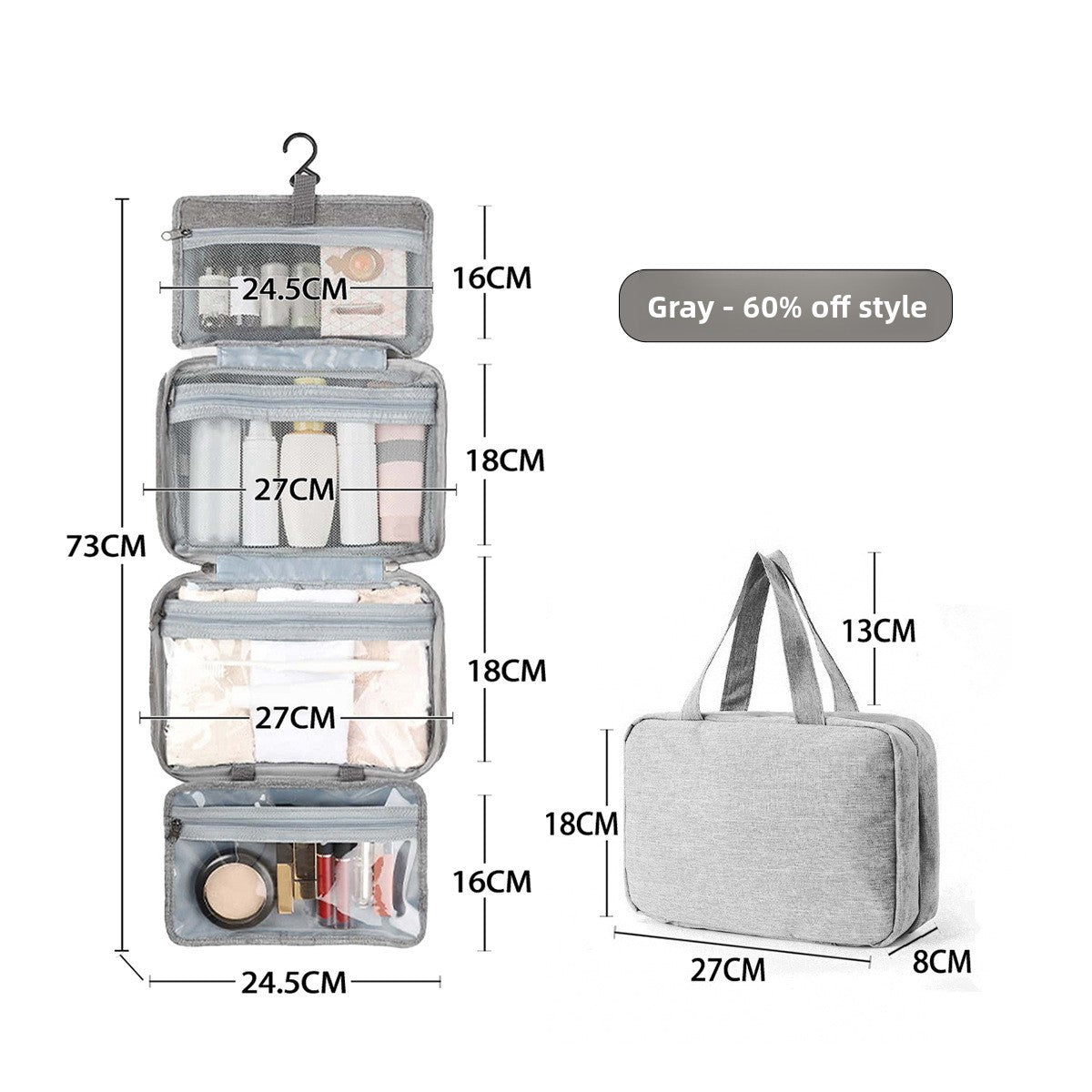 Foldable Cosmetic Wash Bag