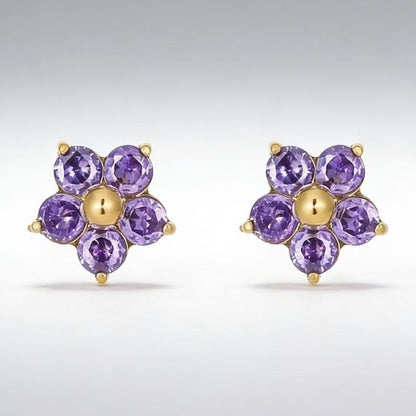 18K Gold Stud Earrings
