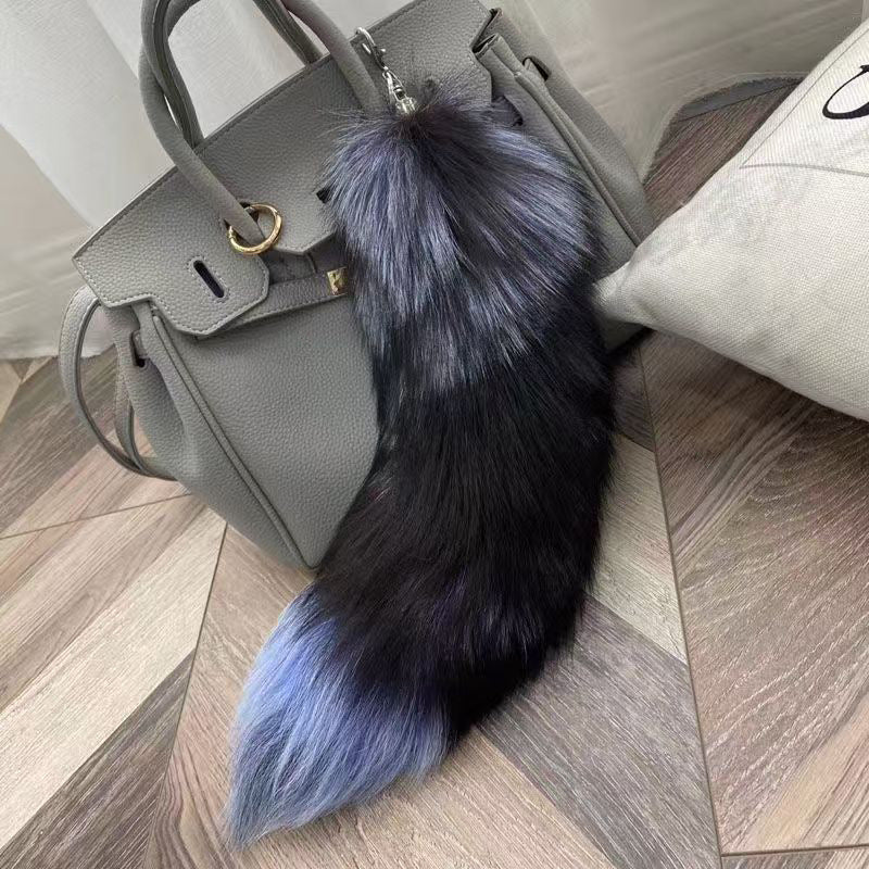 Plush Fox Tail Keychain Charm