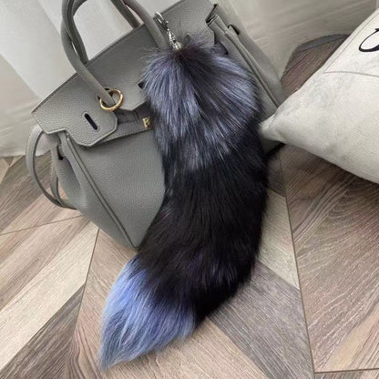 Plush Fox Tail Keychain Charm