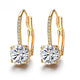 Elegant Gold Zircon Earrings