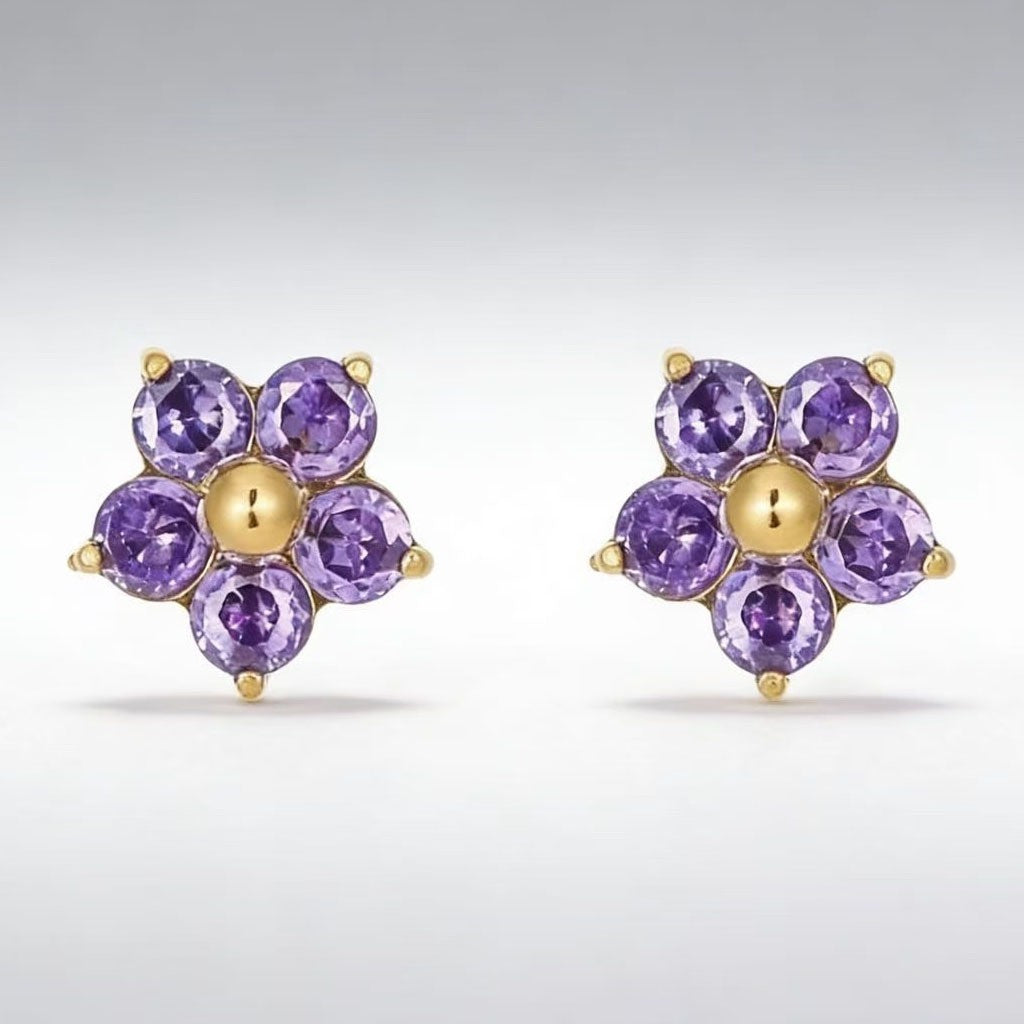 18K Gold Stud Earrings