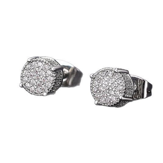 Full Pave Zircon Stud Earrings