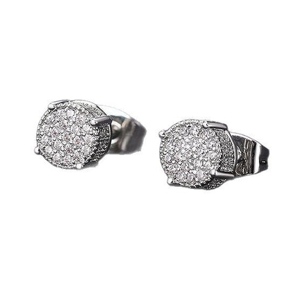 Full Pave Zircon Stud Earrings