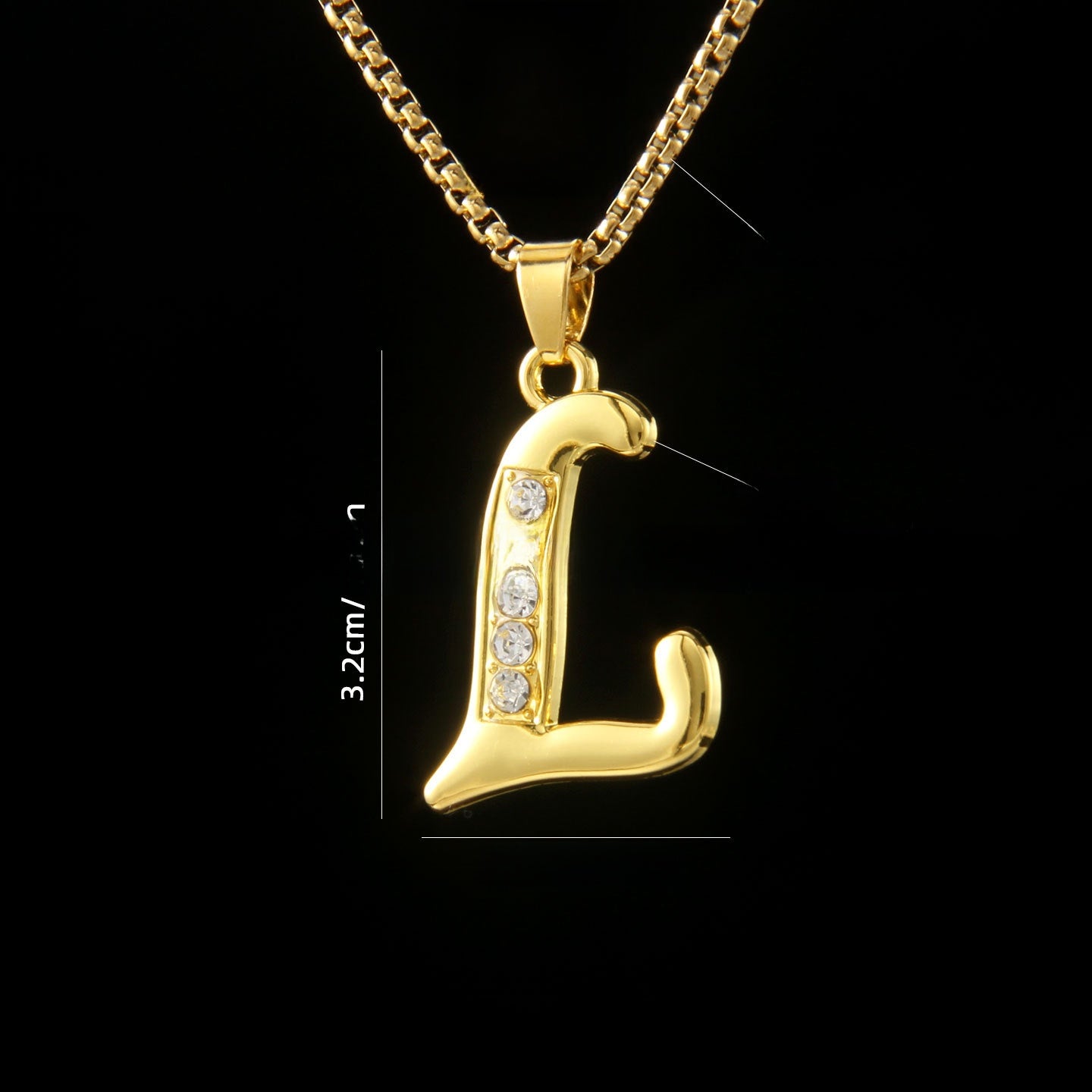 Golden Initial Letter Necklace