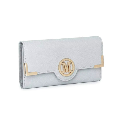 Miss Lulu Women's PU Leather Long Wallet with Card Slots