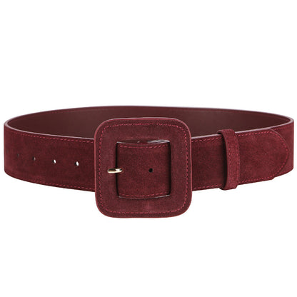 Women's Wide Leather Waist Belt