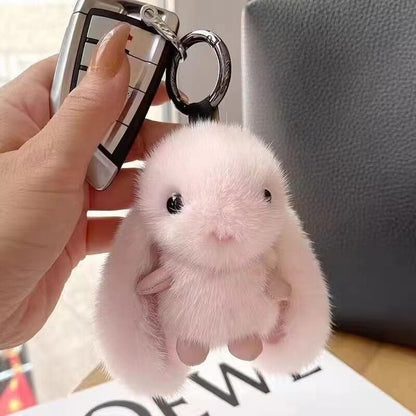 Cute Plush Bunny Keychain