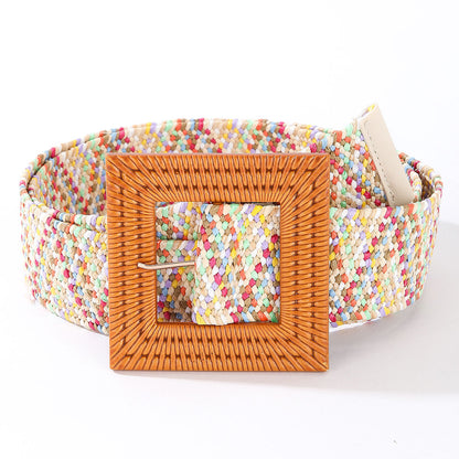 Women's Braided Elastic Waist Belt
