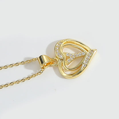 Heart Initial Necklace Gift