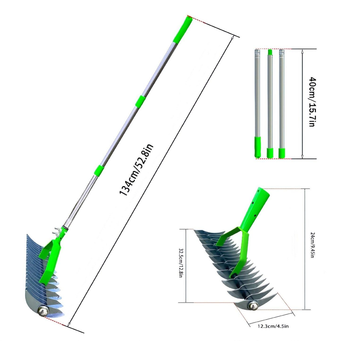 Stainless Steel Lawn Rake