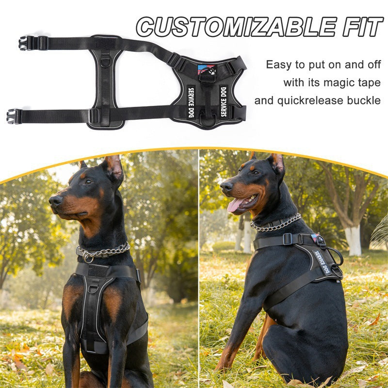 Tactical Reflective Dog Harness Set