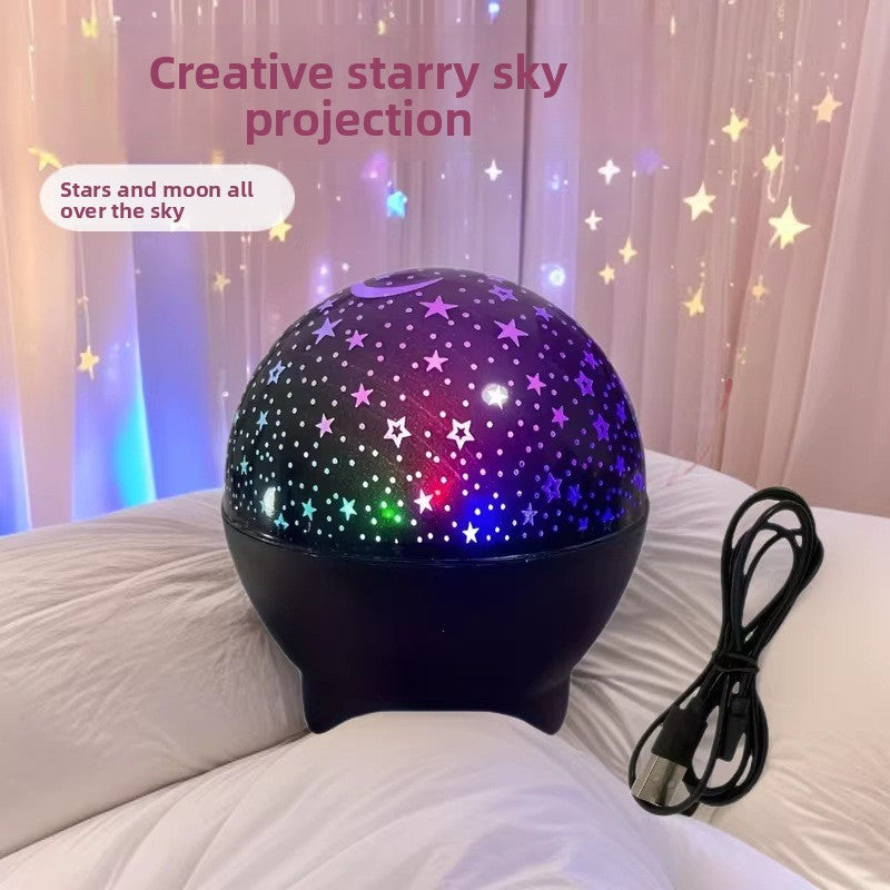 Star Moon Projection Night Light