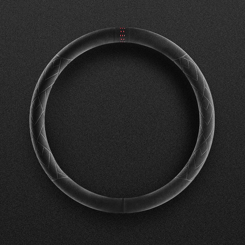 Embossed Suede Steering Wheel Cover