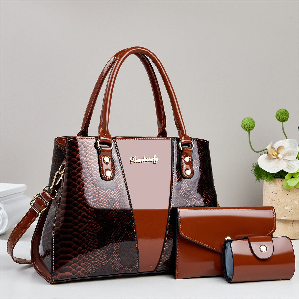 Women's Snake Print Handbag