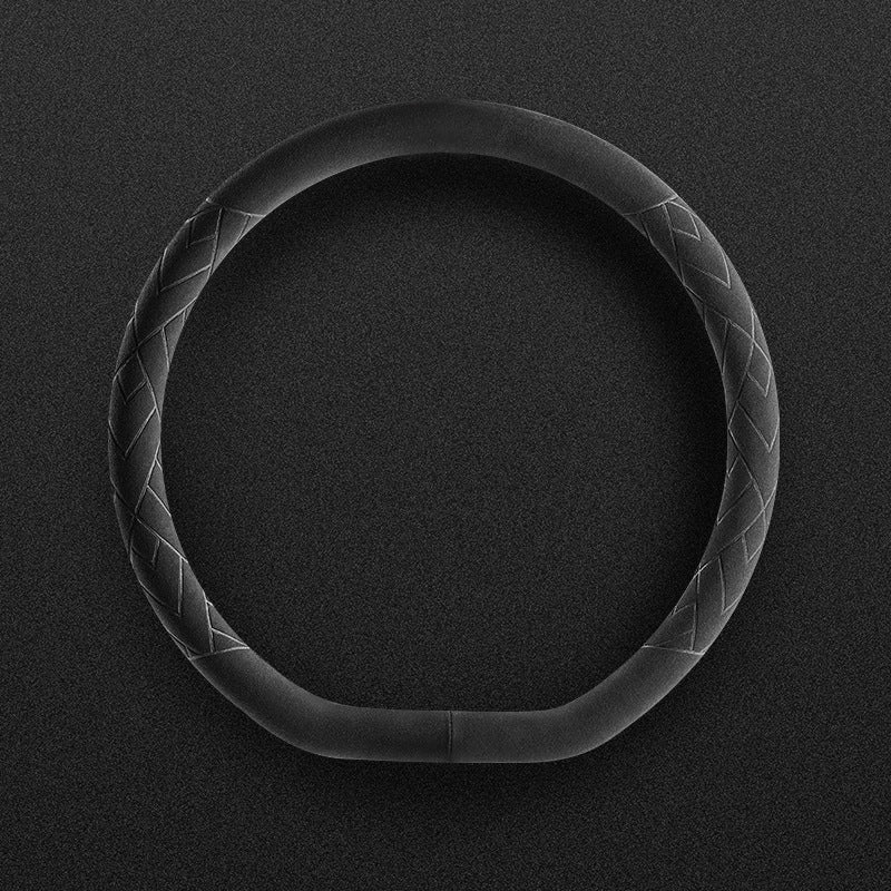 Embossed Suede Steering Wheel Cover